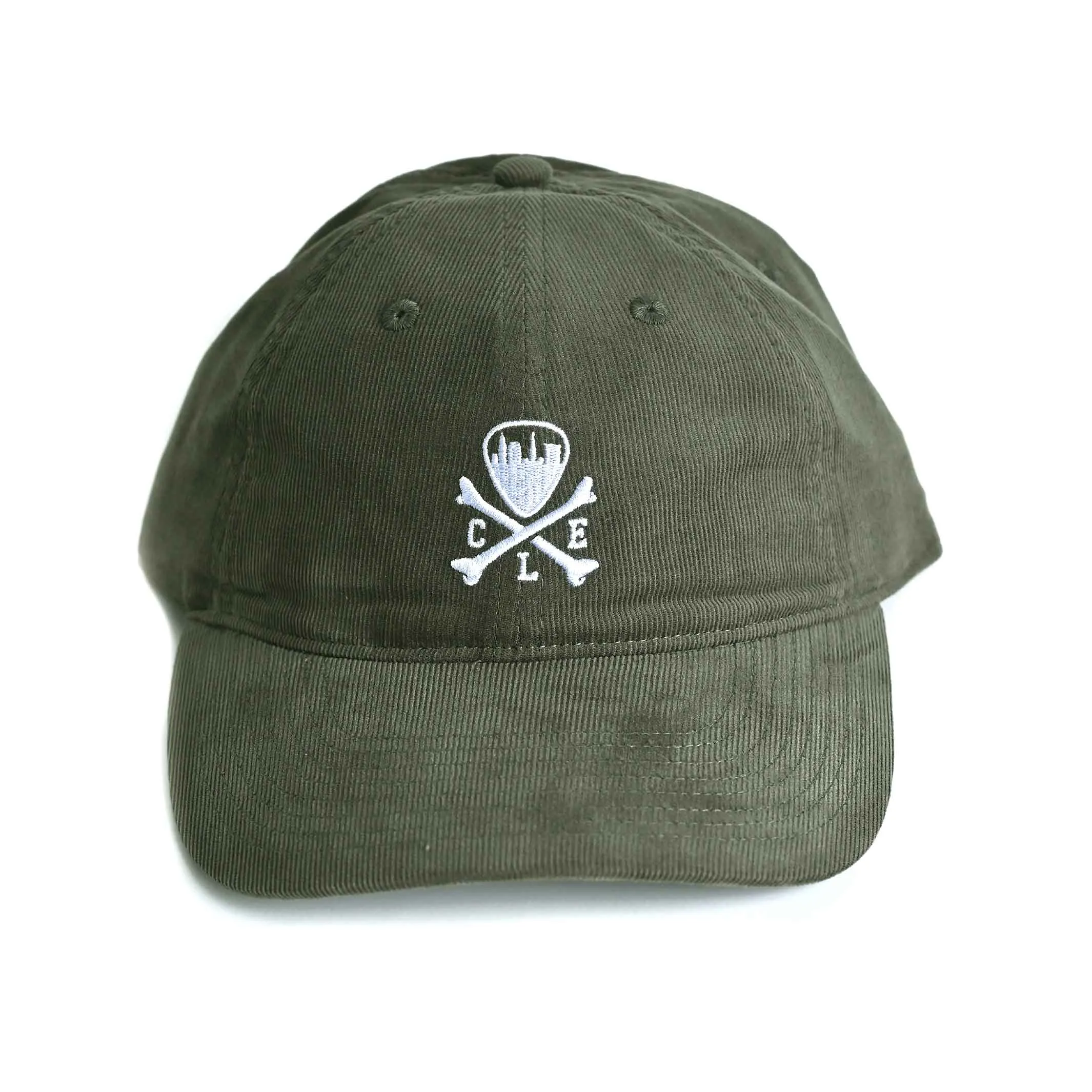 CLE Logo Cord Dad Hat - Olive-