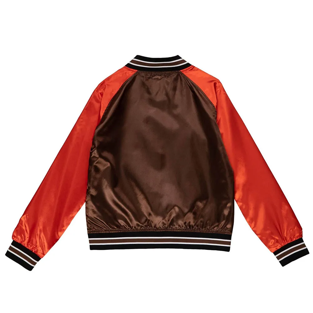 Cleveland Browns Team 2.0 Brown and Orange Satin Jacket