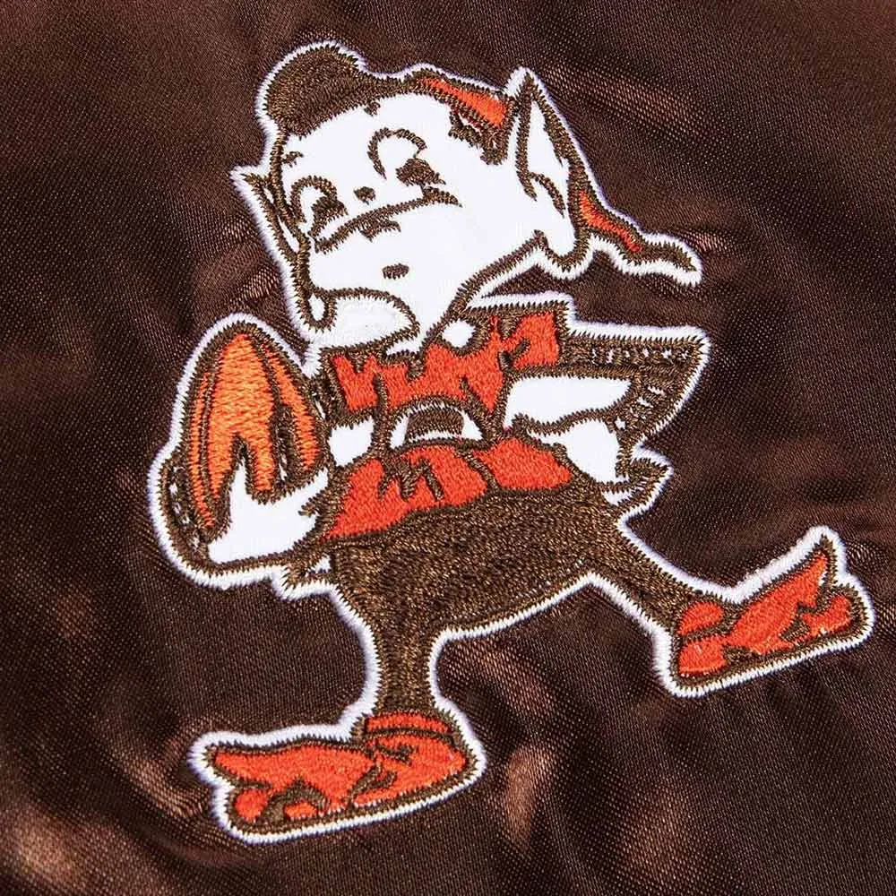 Cleveland Browns Team 2.0 Brown and Orange Satin Jacket