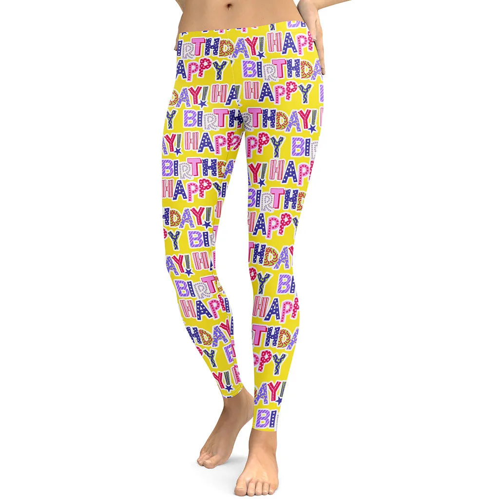 Colorful Birthday Leggings