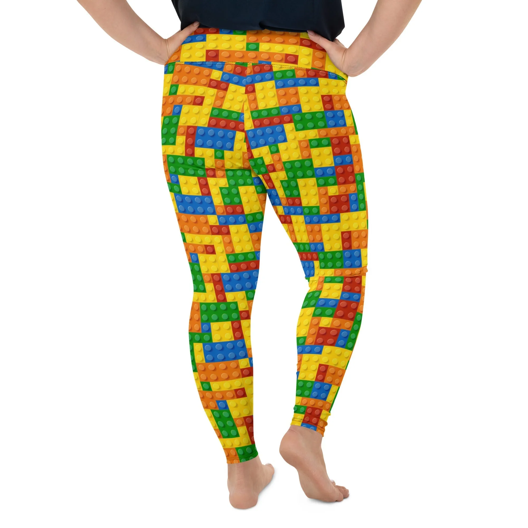 Colorful Blocks Plus Size Leggings