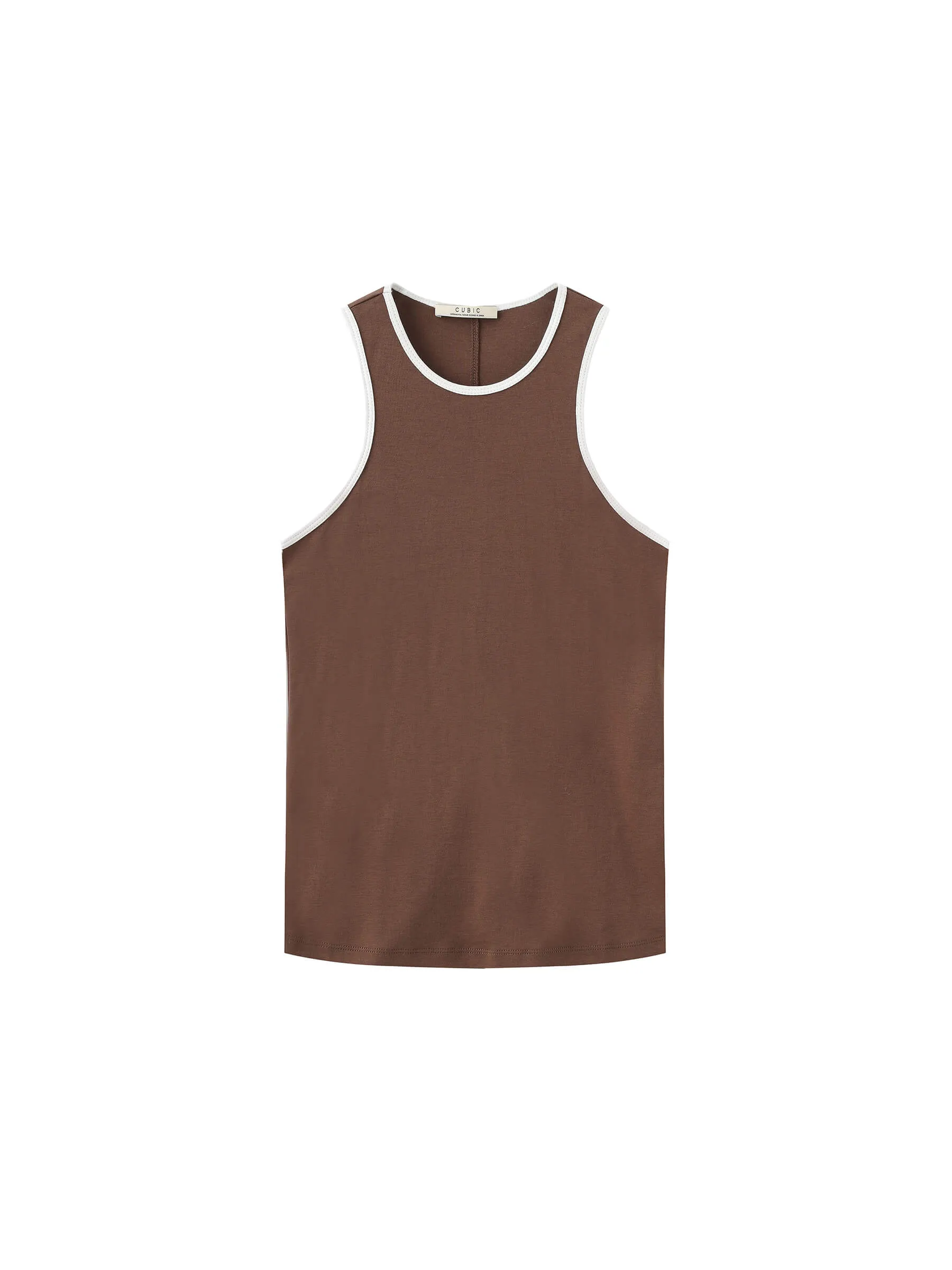 Contrast Cutaway Tank Top