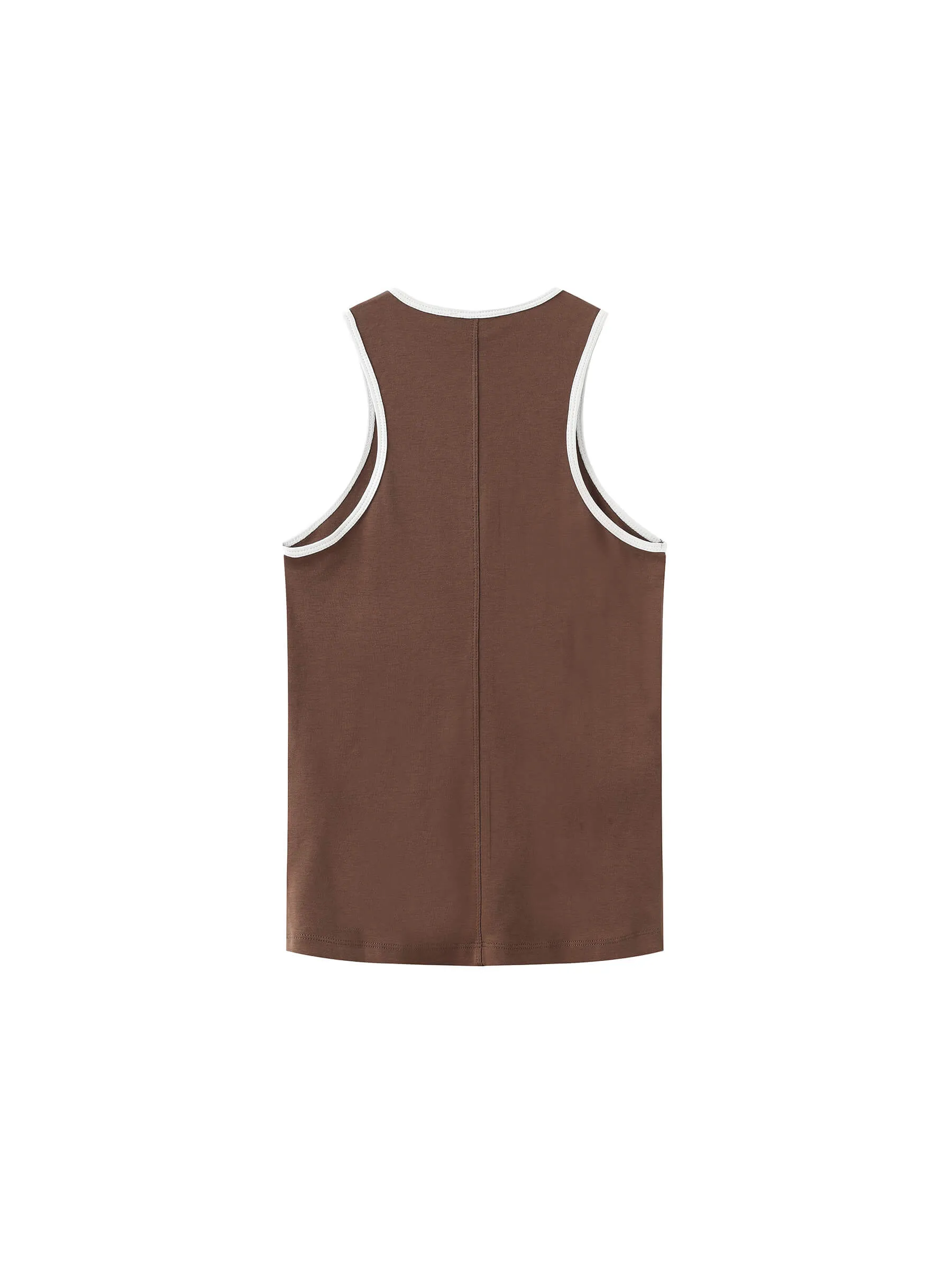 Contrast Cutaway Tank Top