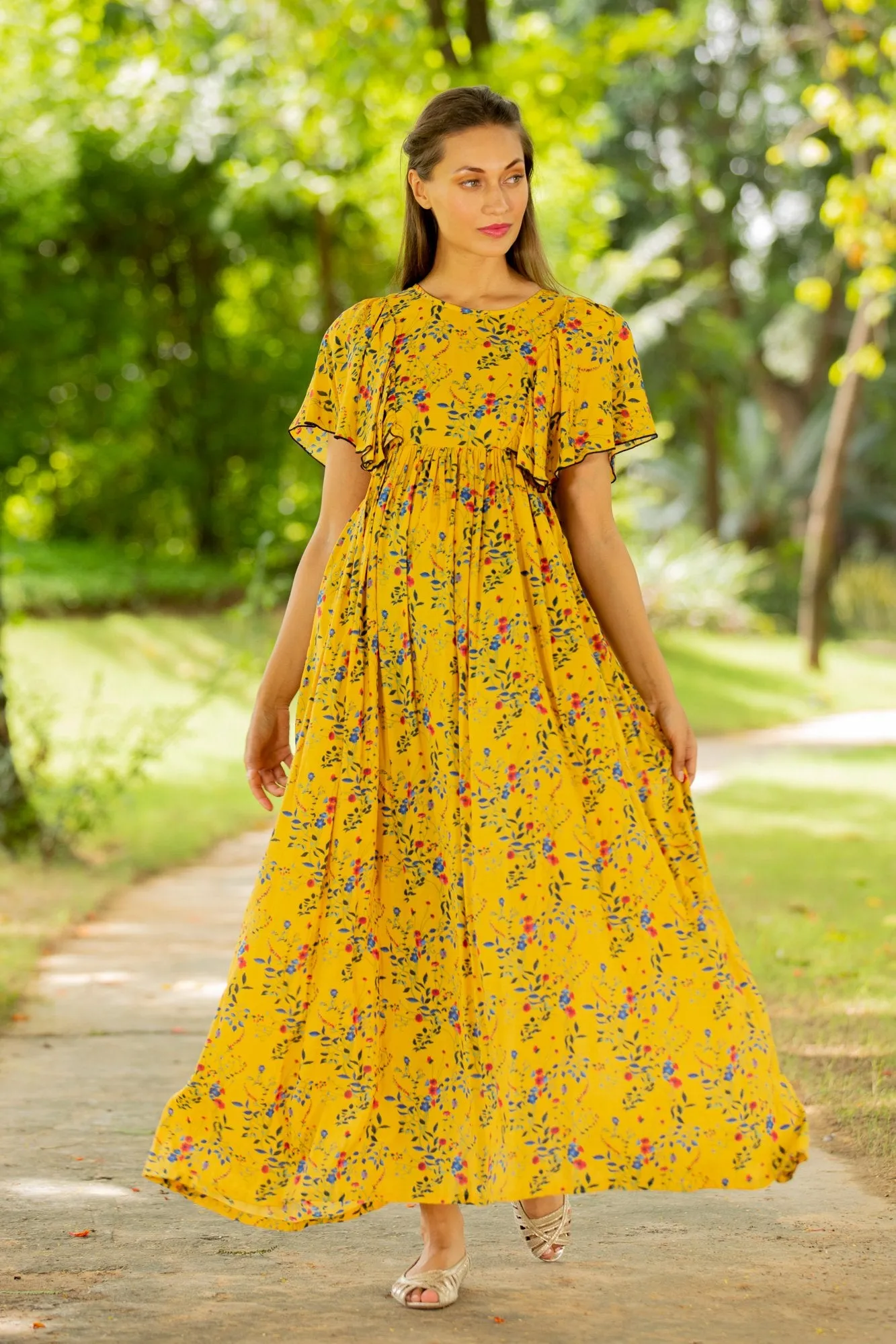 Daffodil Maternity & Nursing Flap Dress