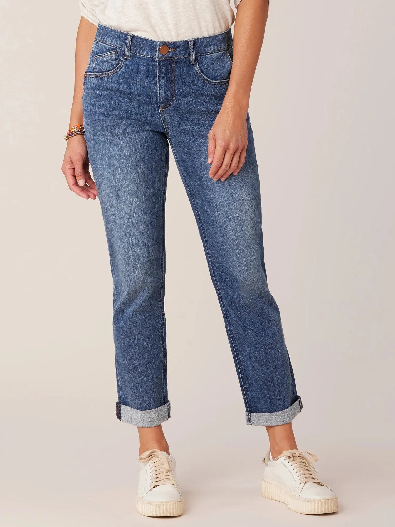 Democracy Absolution Mid-Rise Girlfriend Jeans with Side Entry Pockets