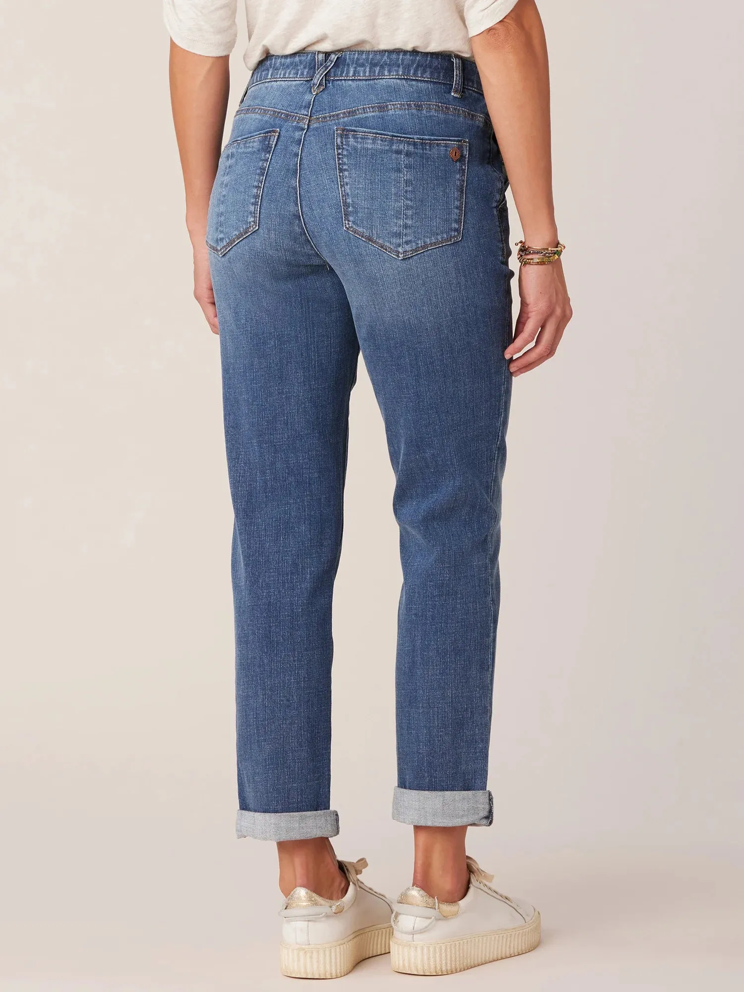 Democracy Absolution Mid-Rise Girlfriend Jeans with Side Entry Pockets