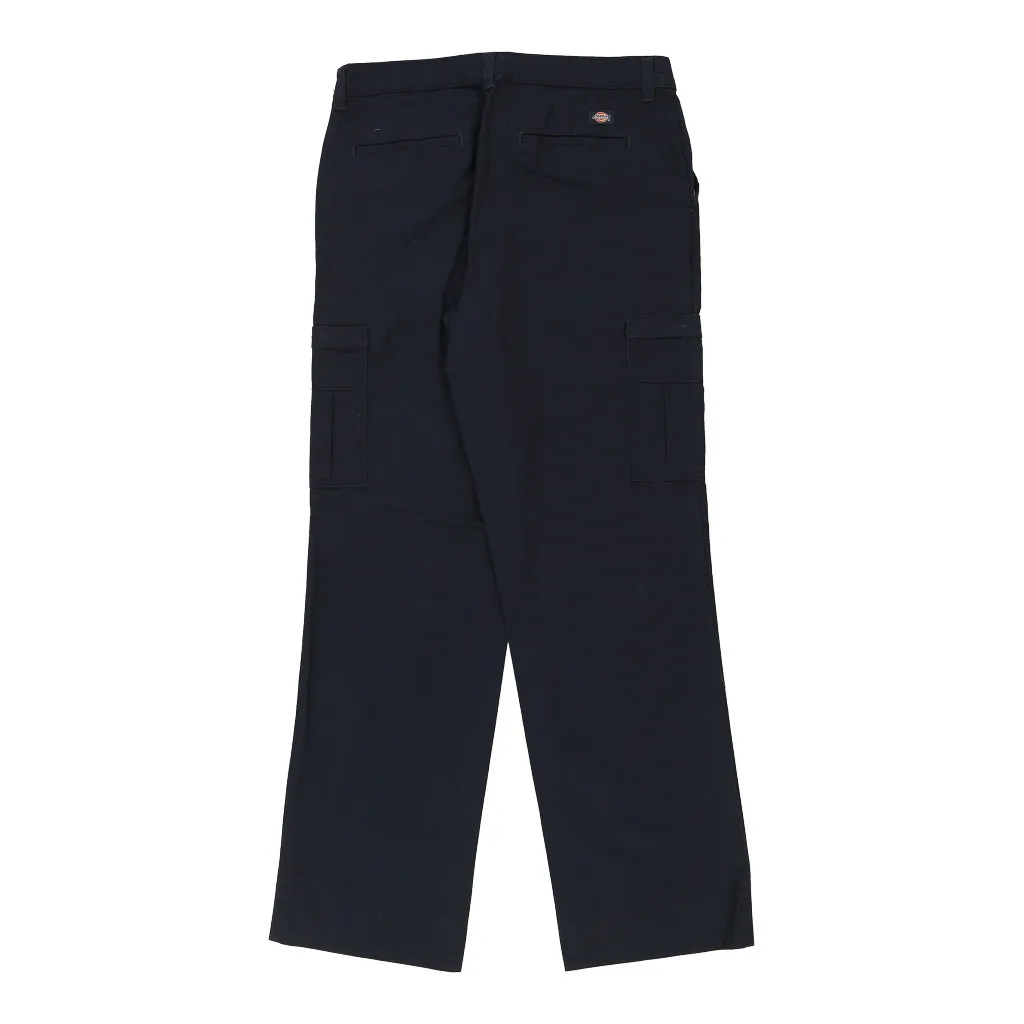 Dickies Trousers - 32W UK 12 Navy Cotton Blend