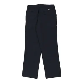 Dickies Trousers - 32W UK 12 Navy Cotton Blend