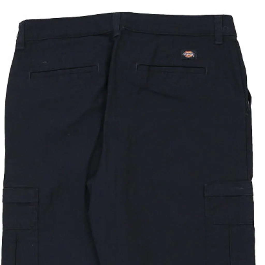 Dickies Trousers - 32W UK 12 Navy Cotton Blend