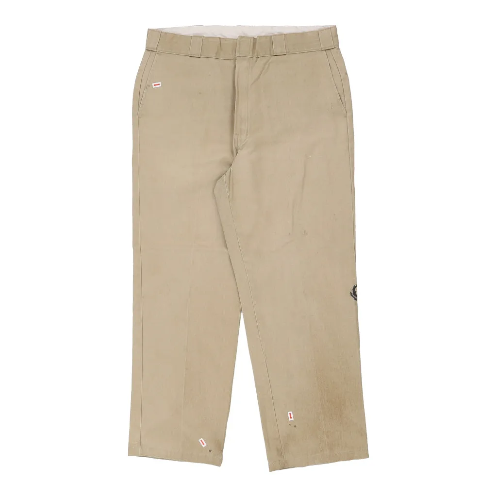 Dickies Trousers - 34W 29L Beige Cotton Blend