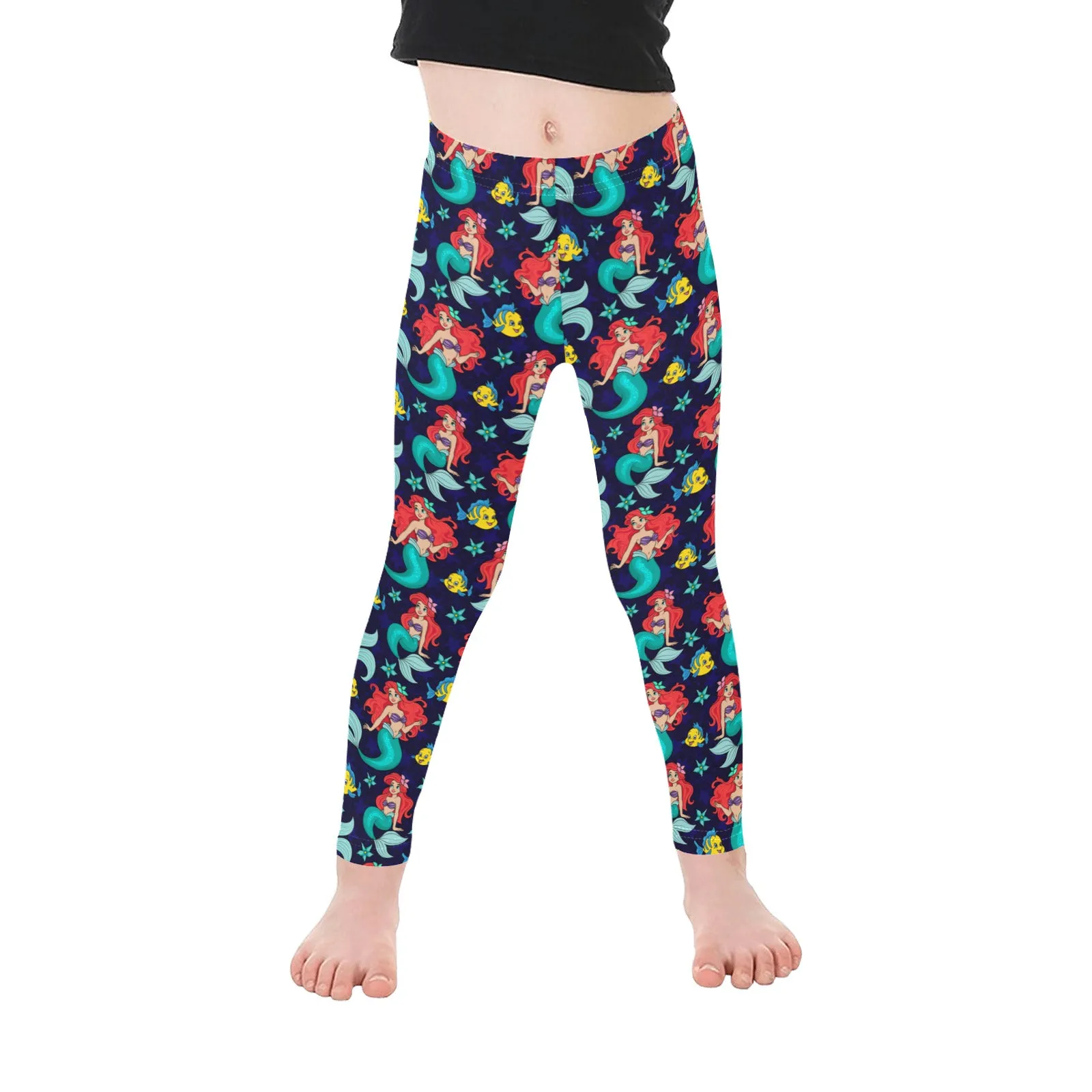 Disney Little Mermaid I Want To Be Where The People Are Kid's Leggings