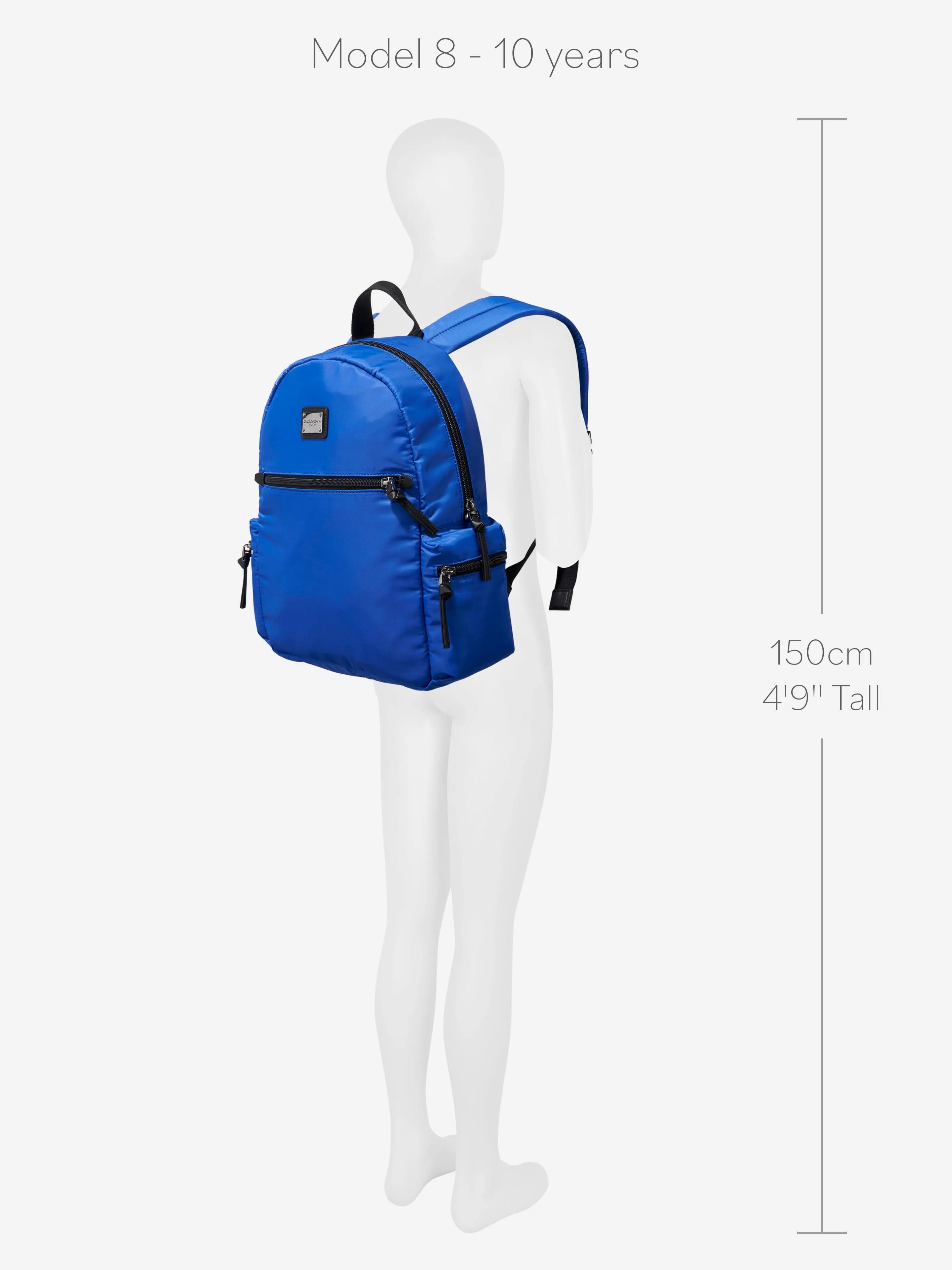 Dolce & Gabbana Kids Branded Backpack in Blue