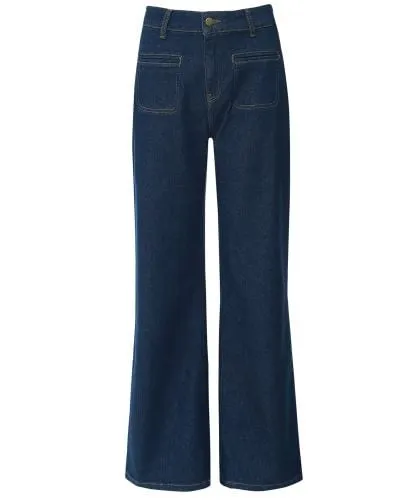 Donna Ida Dark Blue Kate The Relaxed Wide Leg Jeans