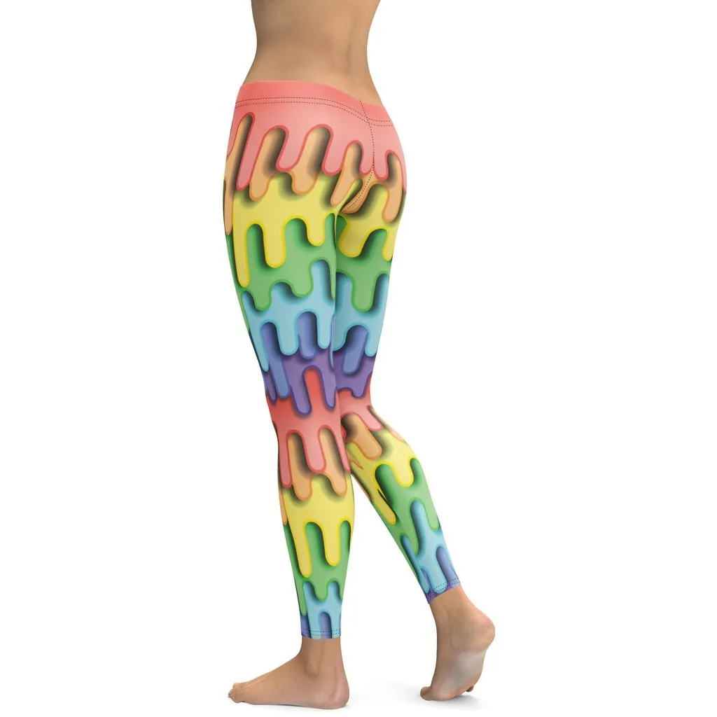 Dripping Rainbow Leggings