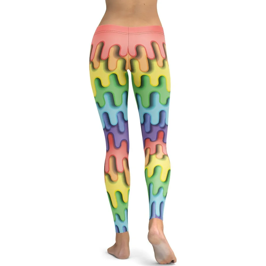 Dripping Rainbow Leggings