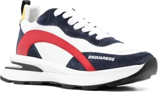 DSQUARED2 logo-patch lace-up sneakers White