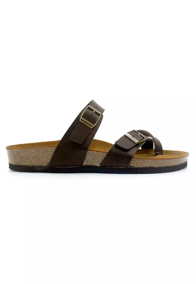 Dublin - Dark Brown Leather Sandals & Flip Flops