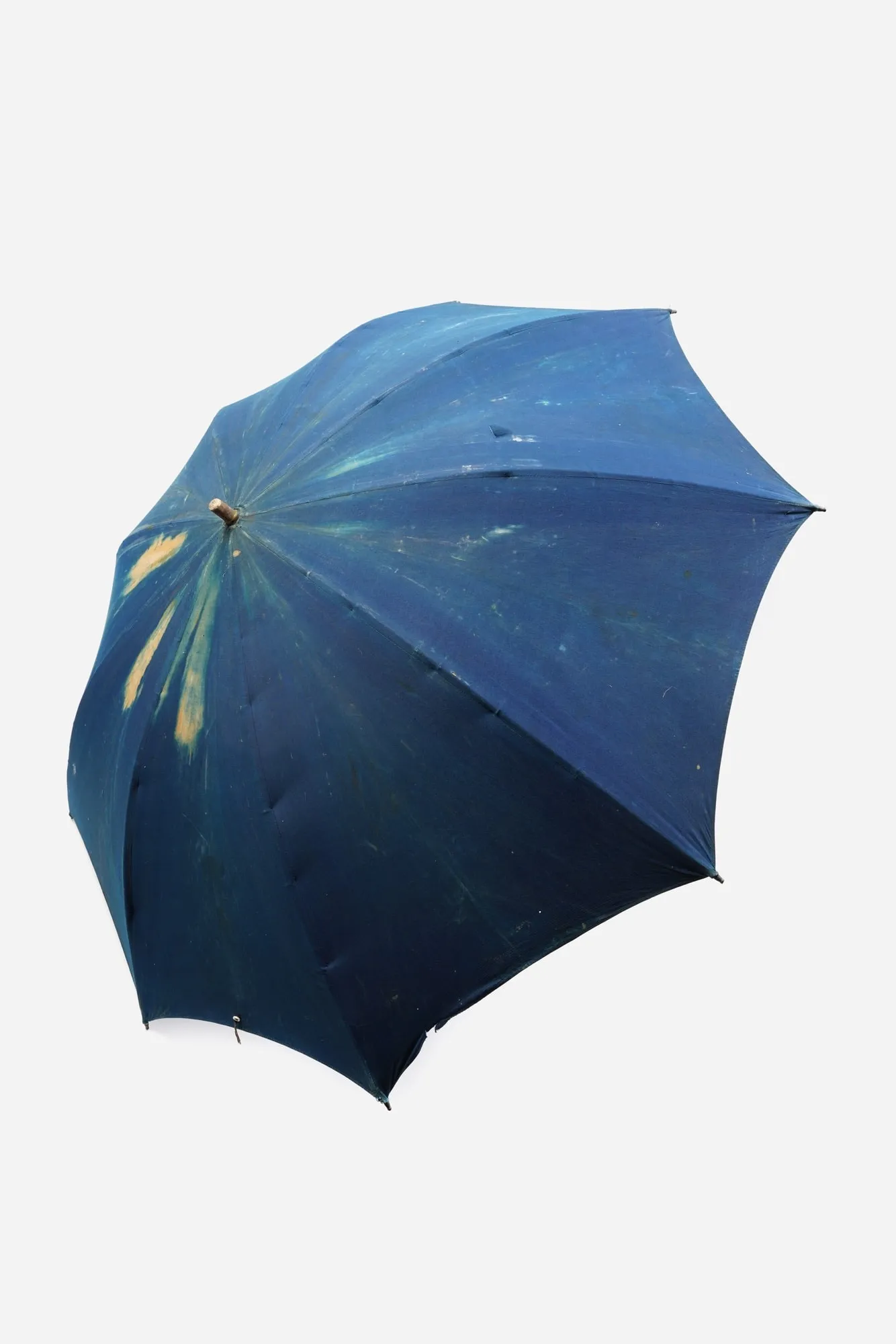 Early 20th Century Indigo Dyed French Farmers Umbrella