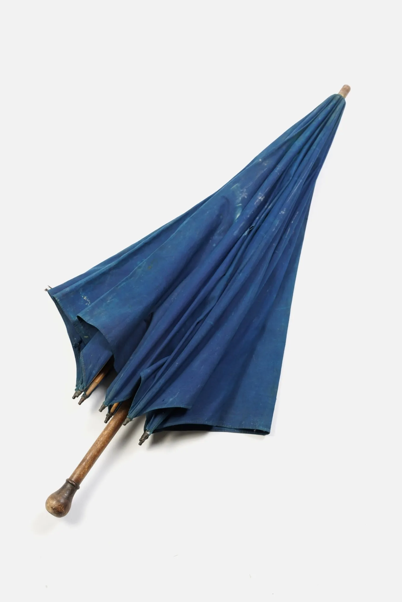 Early 20th Century Indigo Dyed French Farmers Umbrella