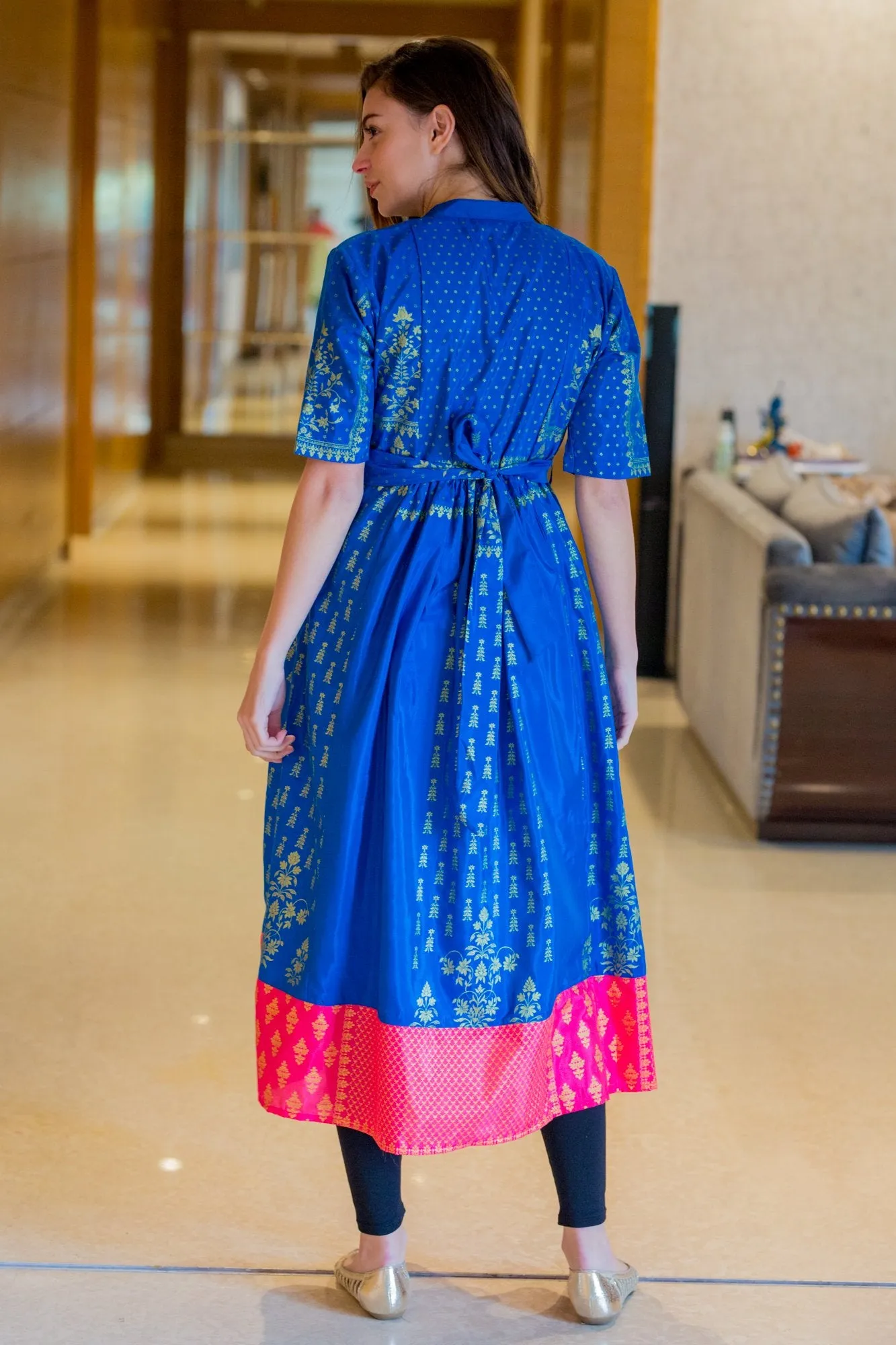 Eden Blue Maternity and Nursing Kurta