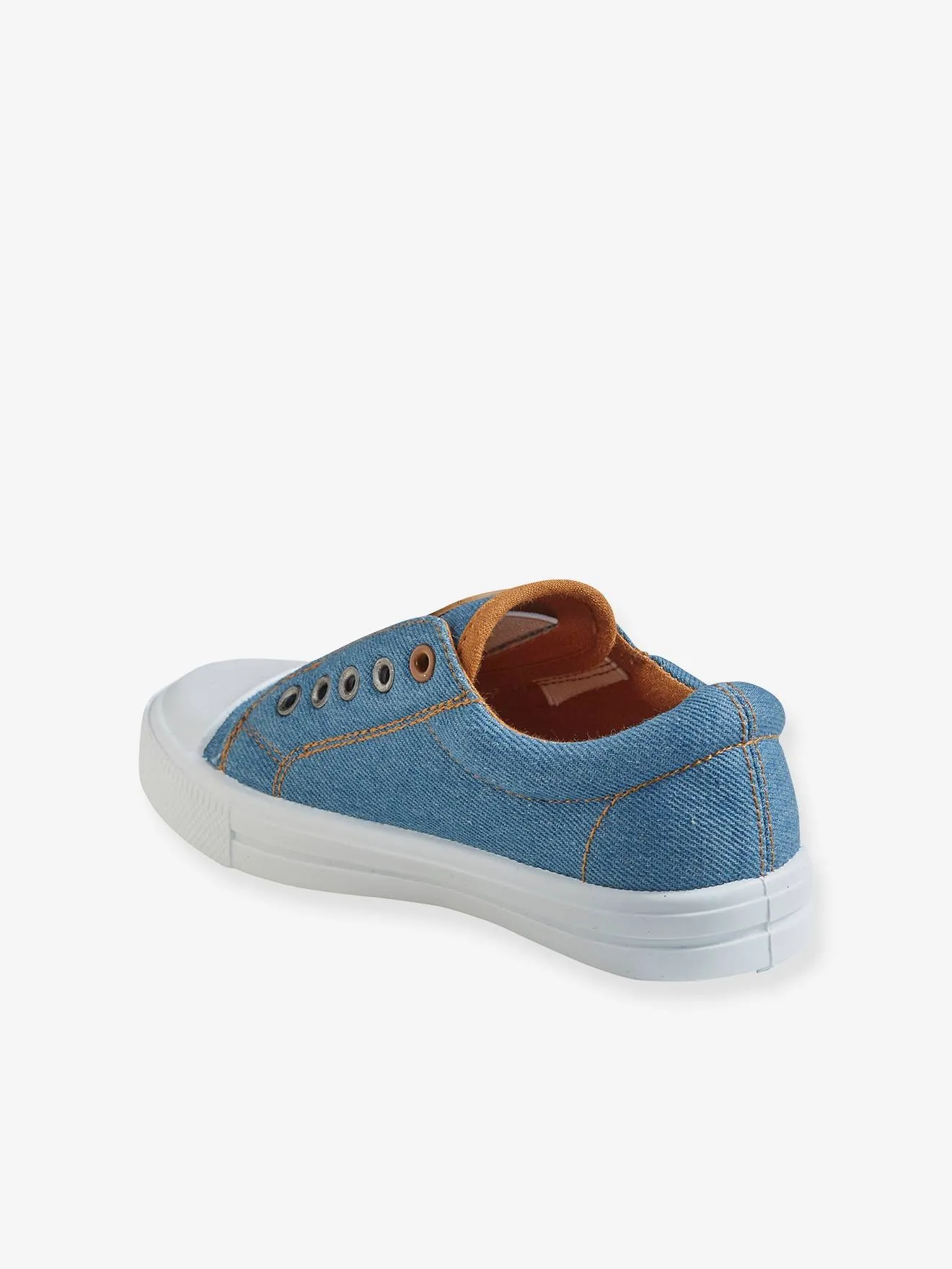 Elasticated Canvas Trainers for Boys - grey light solid