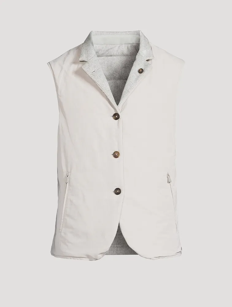 ELEVENTY Silk And Cashmere Reversible Vest