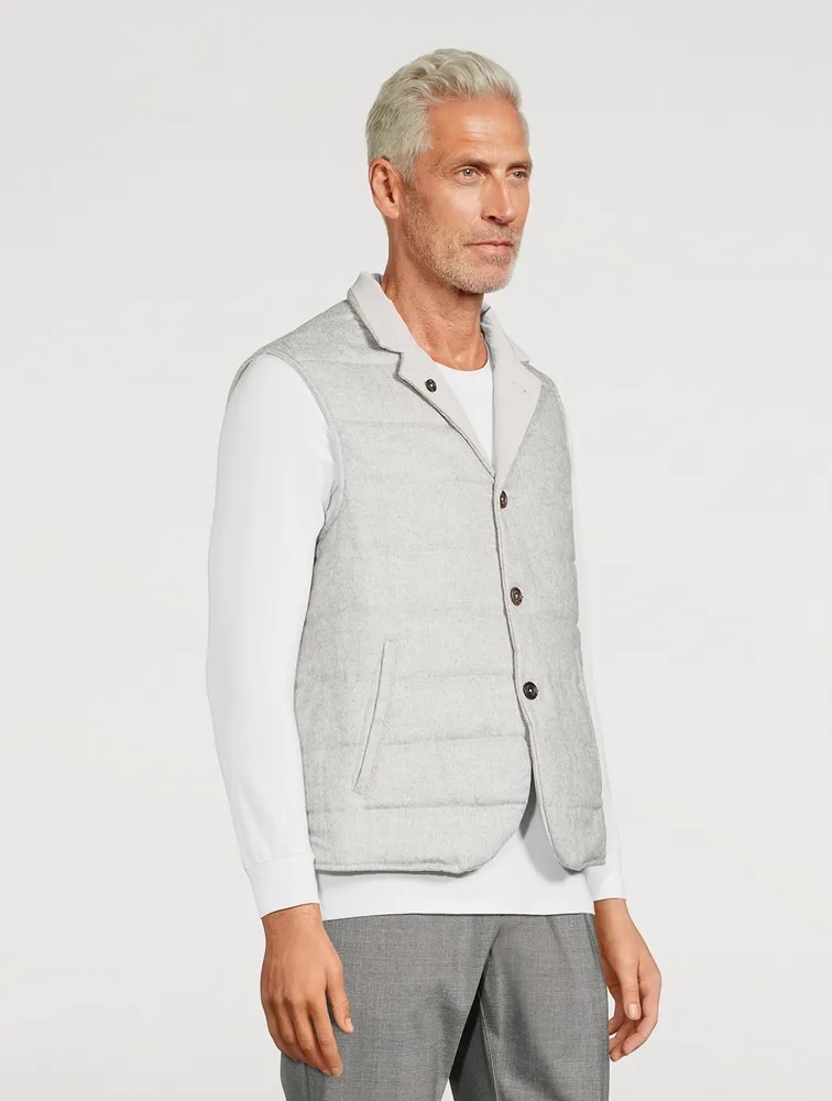 ELEVENTY Silk And Cashmere Reversible Vest