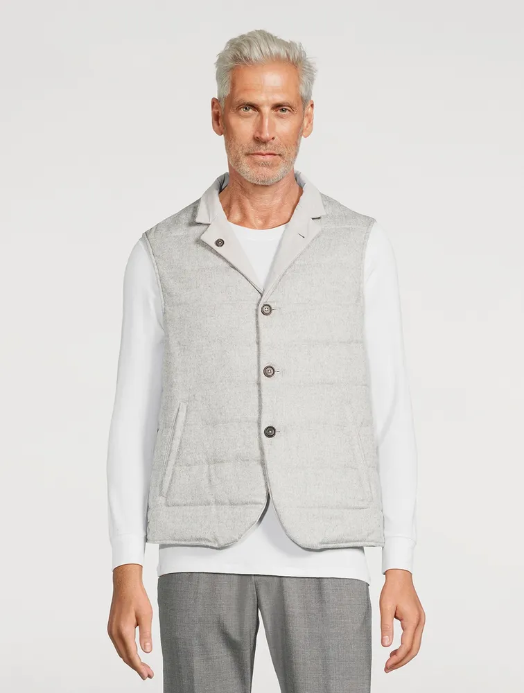 ELEVENTY Silk And Cashmere Reversible Vest