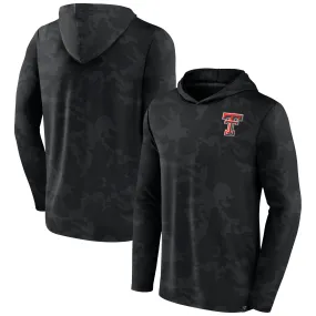 Fanatics  Texas Tech Red Raiders Black Camo Hoodie Long Sleeve T-Shirt