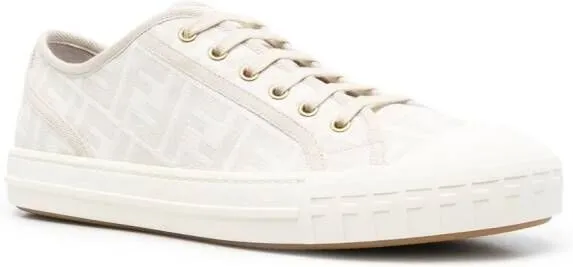 FENDI logo-print sneakers Neutrals