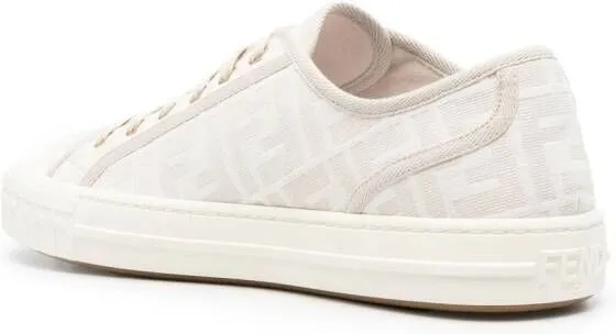 FENDI logo-print sneakers Neutrals