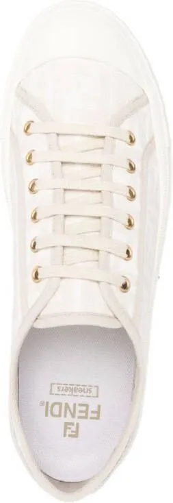 FENDI logo-print sneakers Neutrals