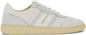 Ferragamo logo-print lace-up leather sneakers Neutrals