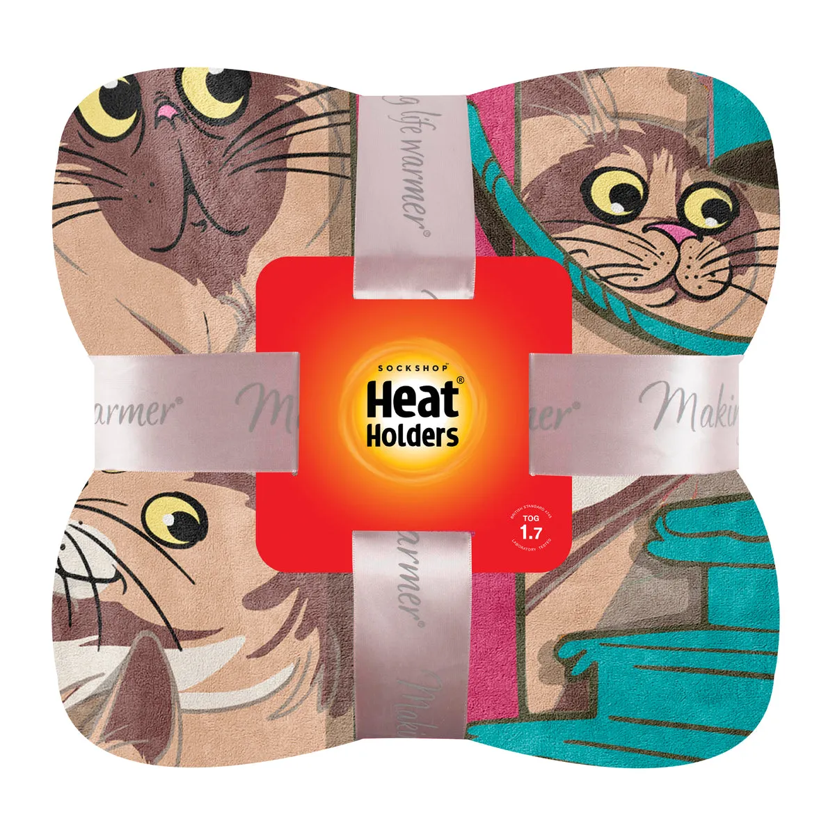 Fleece Thermal Blanket 127cm x 178cm - Cocoa Cat Design