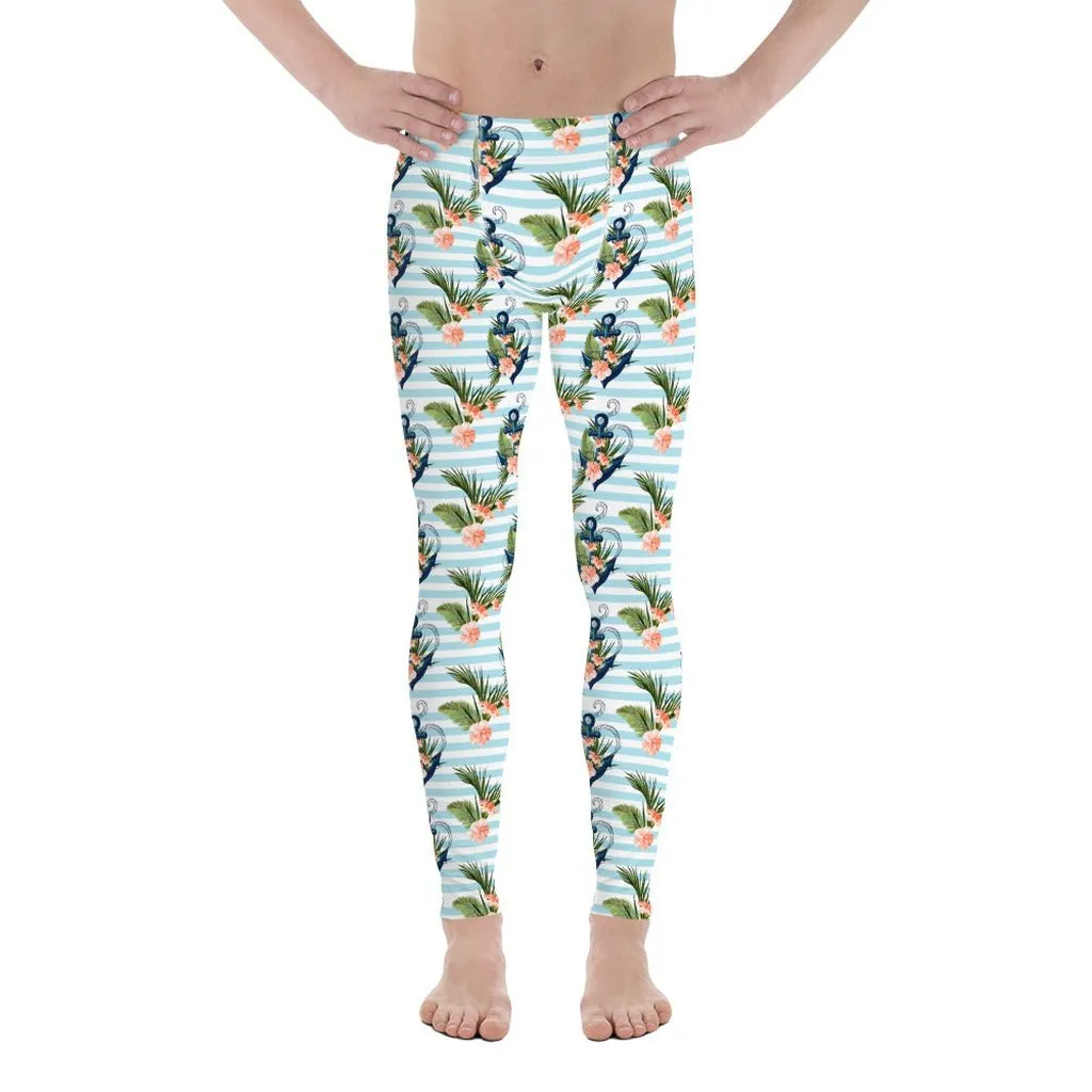 Floral Anchor Men's Leggings