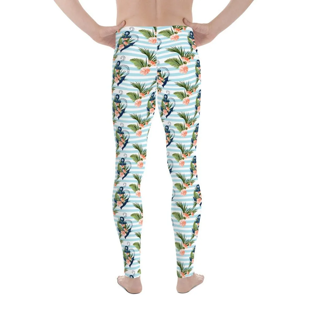 Floral Anchor Men's Leggings