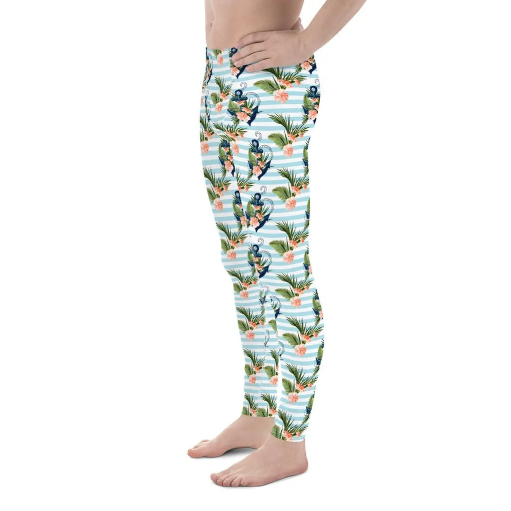 Floral Anchor Men's Leggings