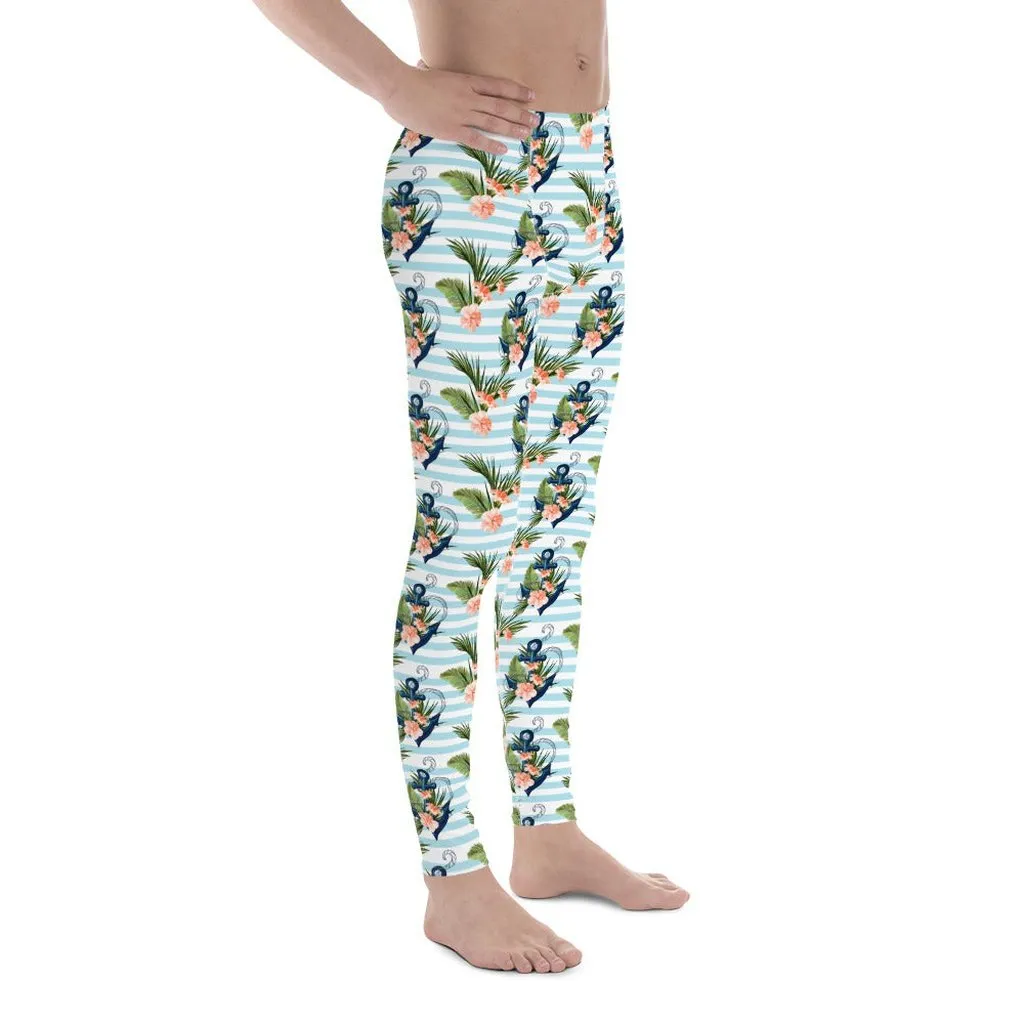 Floral Anchor Men's Leggings