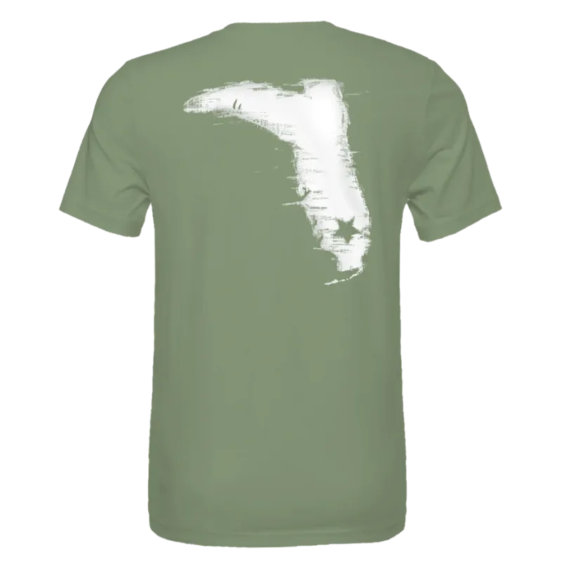 Florida Cracker Trading Co. Men's Sage Distressed Boot Short Sleeve T-Shirt