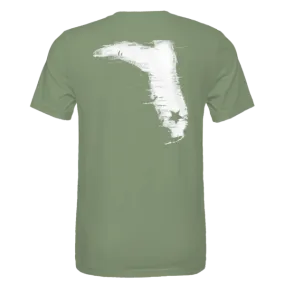 Florida Cracker Trading Co. Men's Sage Distressed Boot Short Sleeve T-Shirt