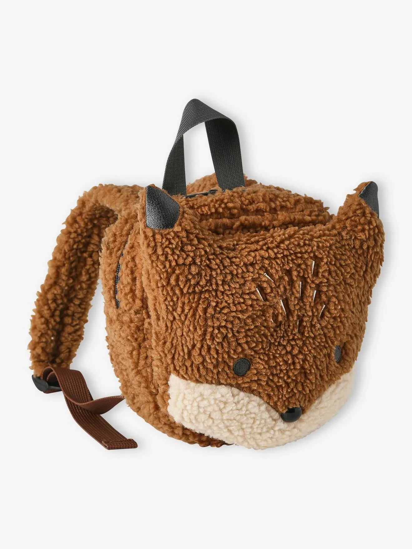 Fox Backpack in Sherpa, for Children - ginger