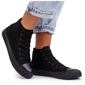 FR1 Women's Classic High Top Sneakers Black Remos