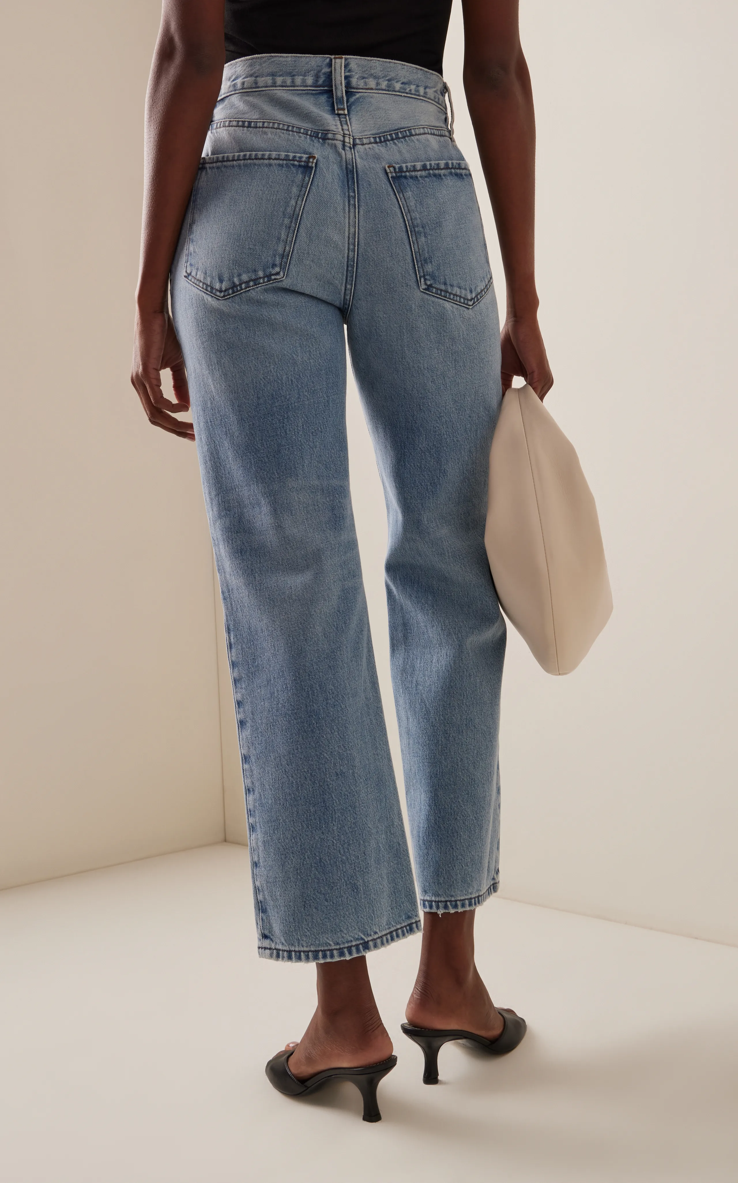 FRAME Le Jane Rigid High-Rise Cropped Straight-Leg Jeans