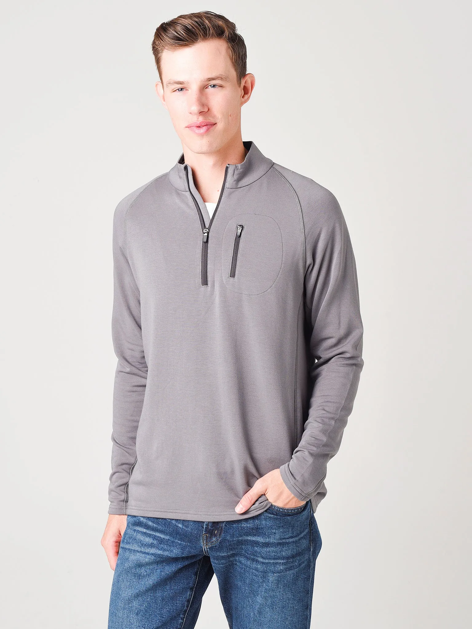     FREE FLY  Men's Bamboo Fleece Quarter Zip    