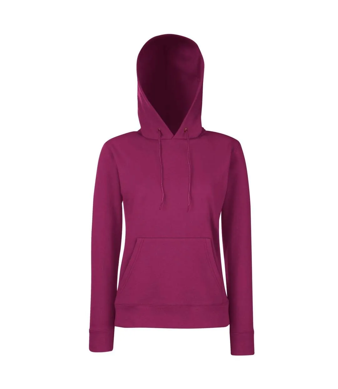 Fruit Of The Loom Ladies Lady Fit Hooded Sweatshirt / Hoodie (Burgundy) - UTBC363