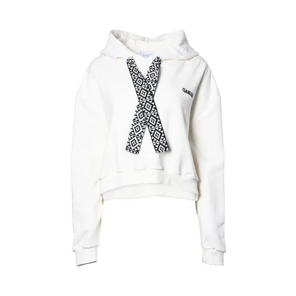 Gaelle Women's Off-white Fleece Sweatshirt