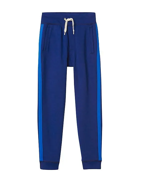 GAP Boys Blue Side Stripe Fleece Sweats