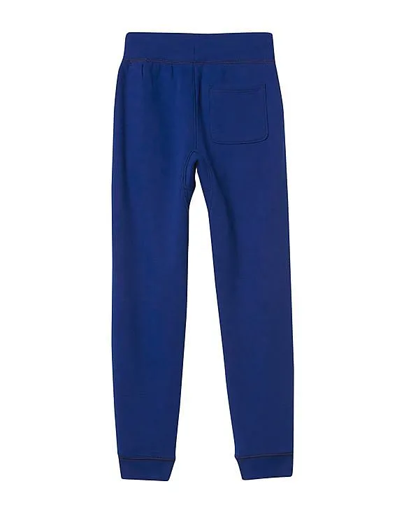 GAP Boys Blue Side Stripe Fleece Sweats