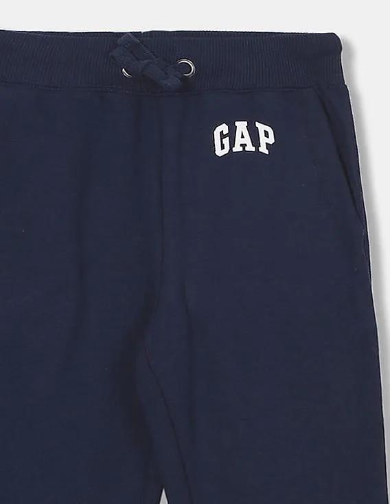 GAP Boys Navy Ribbed Waist Solid Knit Joggers