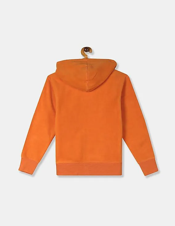 GAP Boys Orange Hooded Fleece Sweatshirt